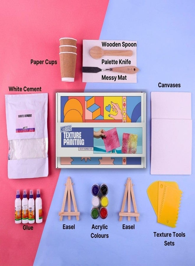 KITSTERS DIY Texture Painting Kit for Adults - Art Kit with Tools & Canvas | Hobby Craft Kit for Adults & Women | DIY Craft Kit for Kids 6-12 | Painting & Sculpting Kit for Beginners - Image 3